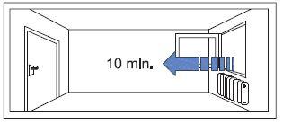 Vyvetranie do 10 minút aspoň 2-4 krát denne.