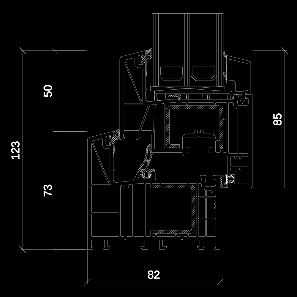 Rez profilu Salamander bluEvolution 82 MD