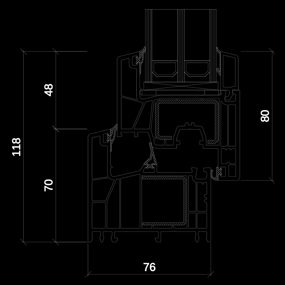 Rez profilu Salamander 76 MD