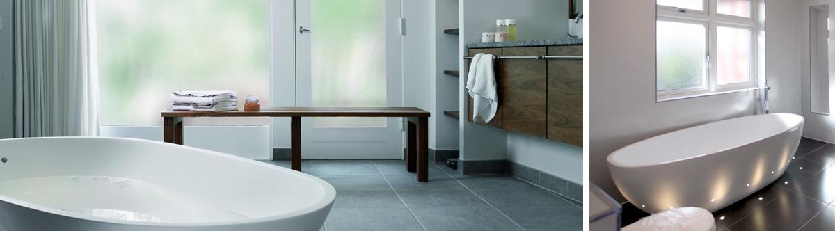 Najčastejšie využitie vzorovaných skiel je v kúpeľni.