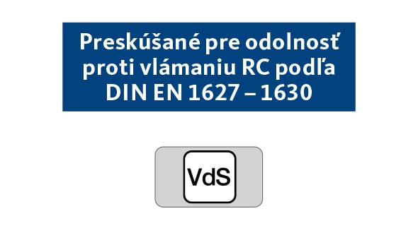 Odolnosť proti vlámaniu RC / VdS